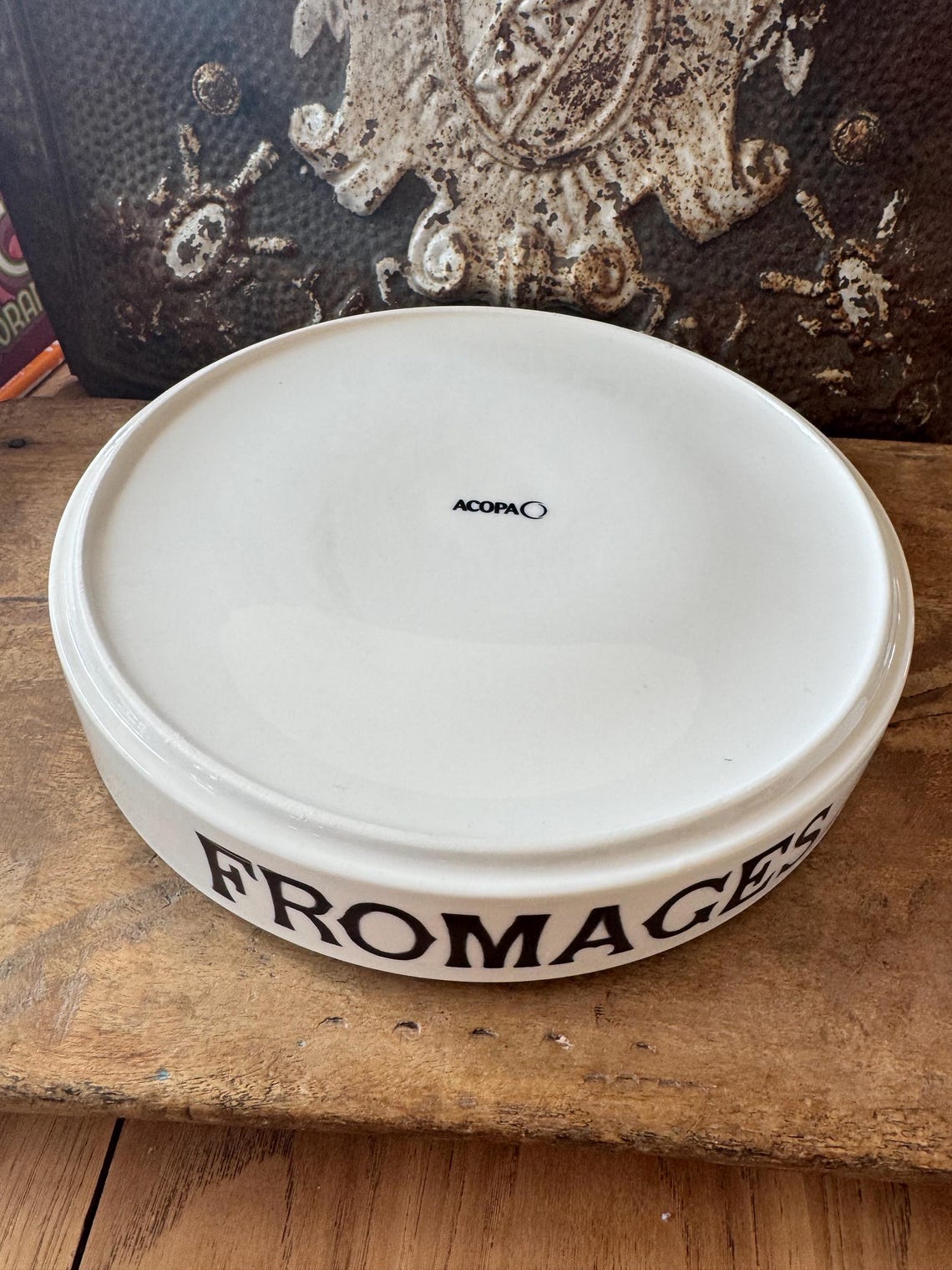 Repurposed Restaurant Ware Slab: Fromages Dairy Advertising Display (10 ...