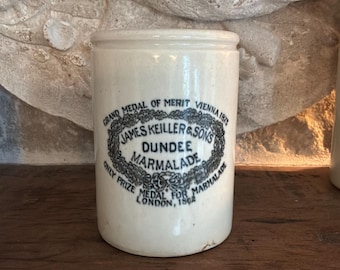 2# Thin James Keiller Dundee Marmalade - Antique English Advertising Pot