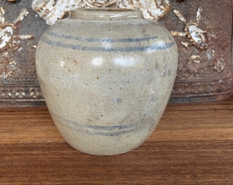 X-Large Ancient Stoneware Ginger Jar, c. 1880 - Antique English Pot