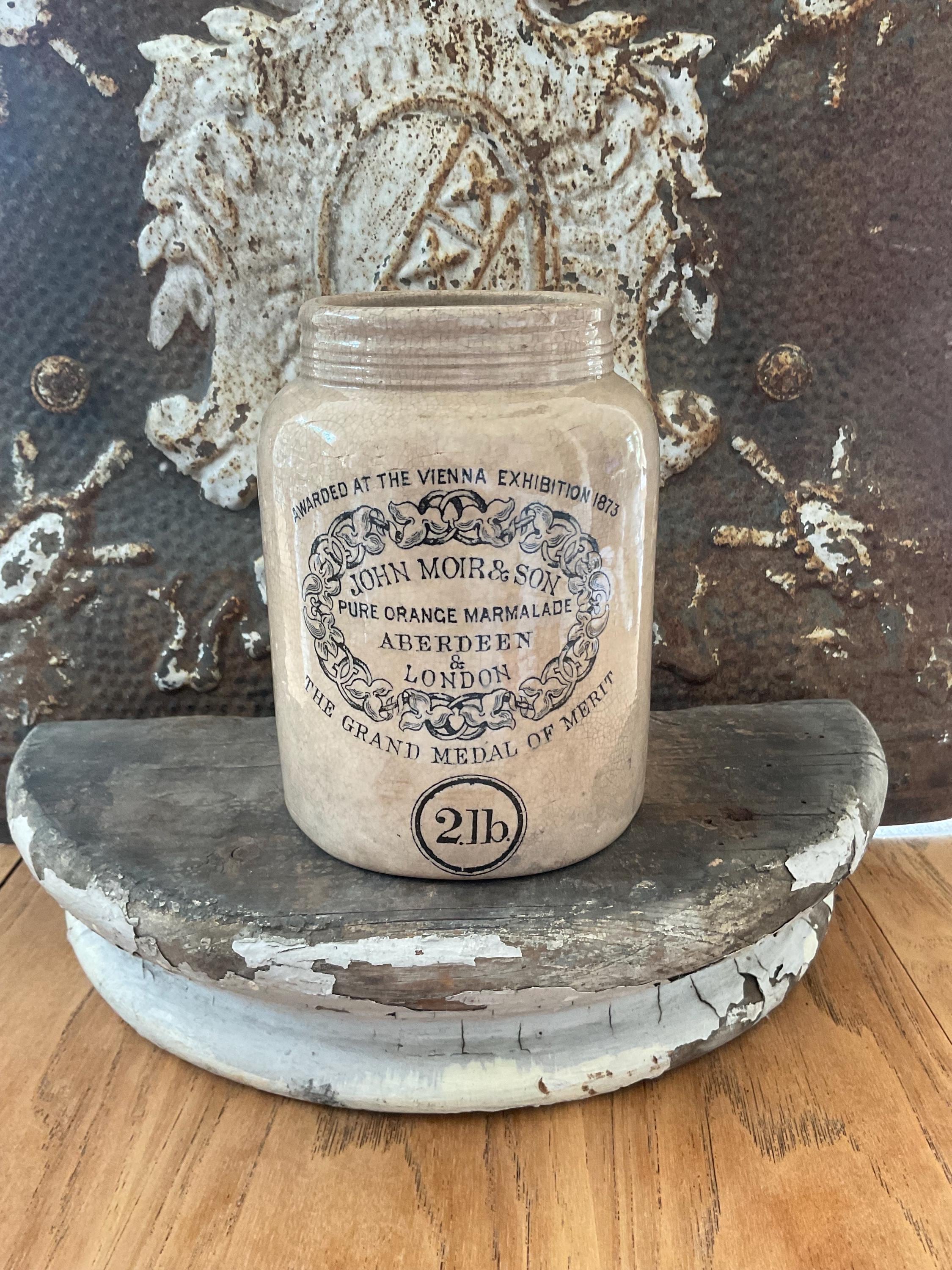 JOHN MOIR & SON オレンジマーマレード瓶 Rare Antique John Moir Marmalade Pot: Aberdeen & London, C