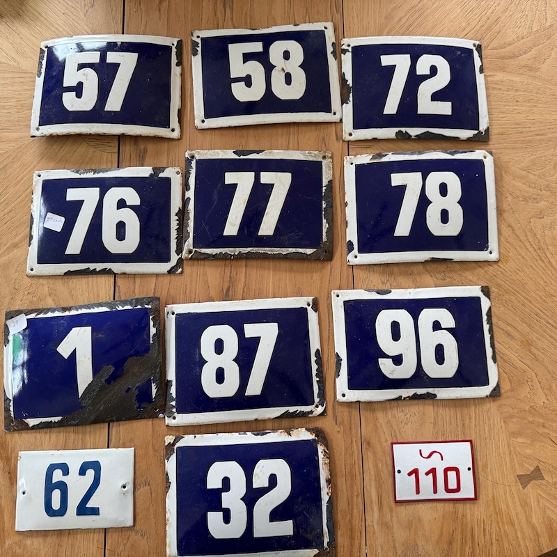 Original French Enamel House Number 239