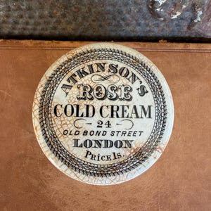 Antique Atkinson's Rose Cold Cream Pot – English Advertising, London, c. 1900