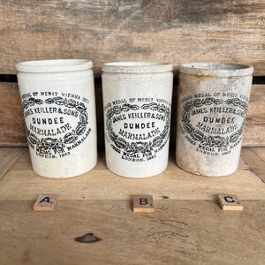 Antique James Keiller Dundee Marmalade Pot: English Advertising, C. 1890