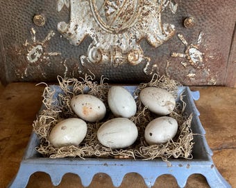 Antique Authentic Ironstone English Broody Eggs -  Sold Separately