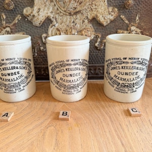 Antique James Keiller Dundee Marmalade Pot: English Advertising, C. 1890