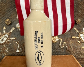 The Fish & Ring Brand Ink Bottle with the Fish Inside the Ring Motif, c. 1900