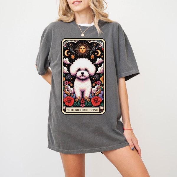 Bichon Frise Dog Shirt, Witchy Shirt, Mystical Shirt, Tarot Card Shirt, Tarot Shirt, Symbol Shirt, Card Shirt, Psychic Shirt, Fortune Shirt