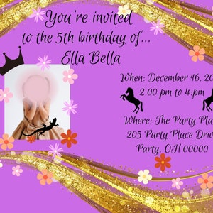 Tangled Birthday Invitation