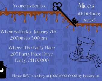 Alice in Wonderland Party Invitation