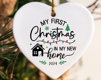 First Christmas in our new home Ornament, Personalized Stocking Ornament, together Ornament , Custom Couples ornament ,custom Christmas Gift