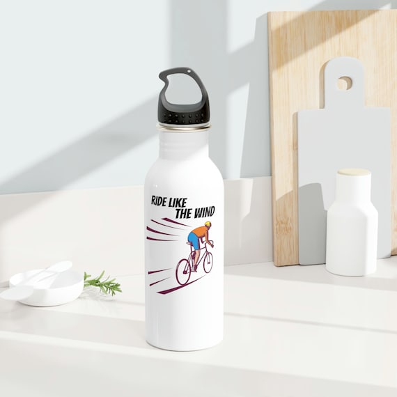 Cyclist Stainless Steel Water Bottle, Cyclist Water Bottle , Perfect Gift  for Kids Teens or Adults , Water Thermos Ride Like the Wind 