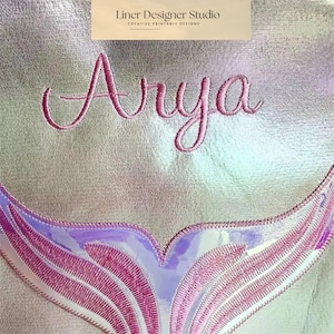 Sac à dos personnalisé sirène pour fille, cartable brodé personnalisé, joli design sirène, parfait pour les voyages et un usage quotidien