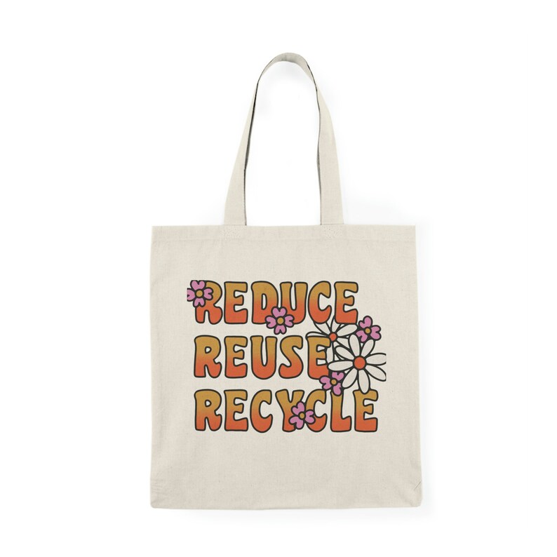 Reduce Reuse Recycle Tote Bag for Ecoconscious Individuals Etsy