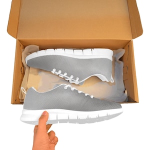 Women&#39;s Breathable Sleek Grey Sneakers,Lightweight Trainers for Gym, Athletic, and Casual Everyday Wear Stylish Comfortable