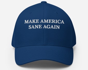 Make America Sane Again Hat | Political Humor Dad Cap | Structured Twill Baseball Hat