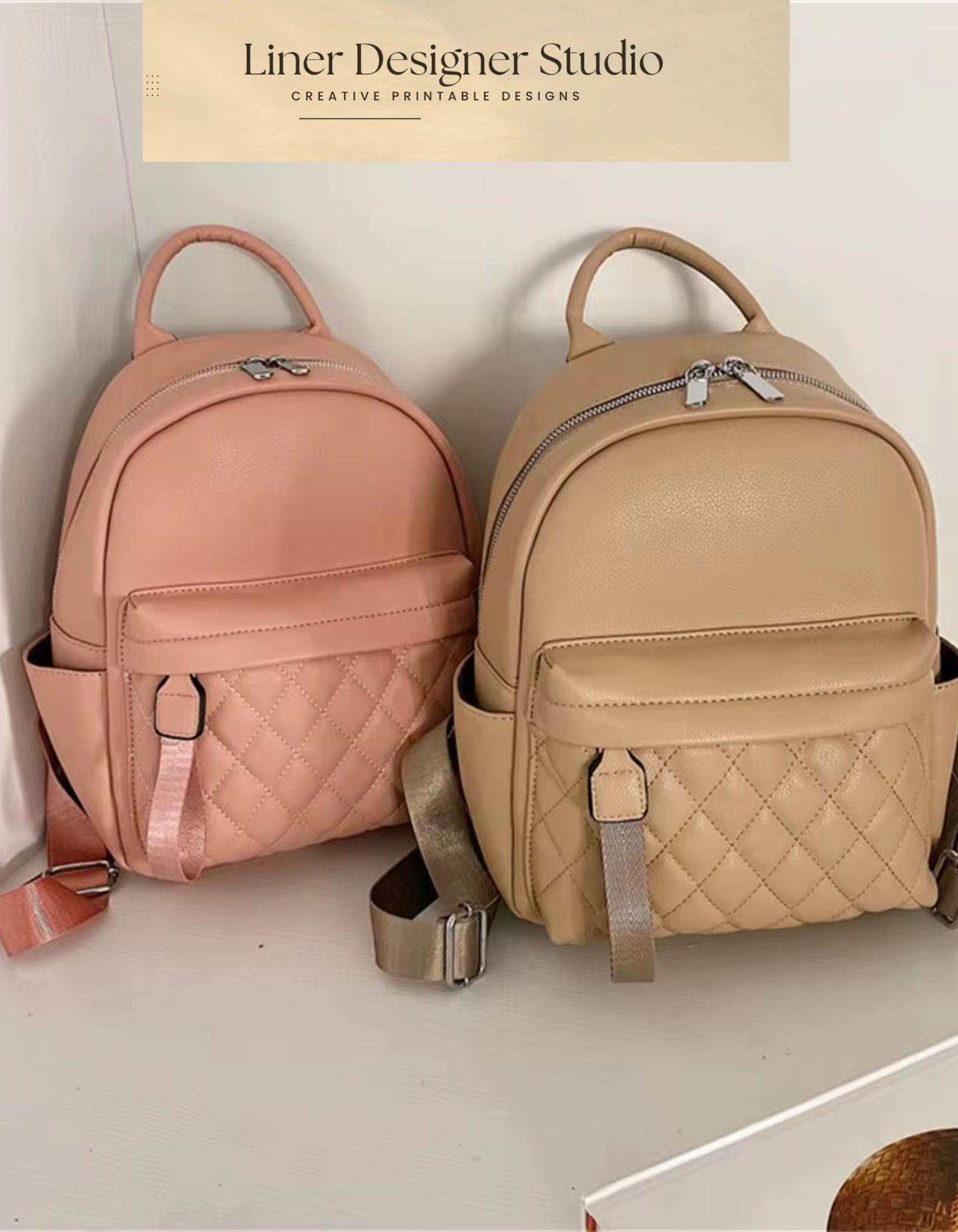 Personalized Initial Mini Backpack Cute Small Faux Leather Daypack Embroidered Name Mini Backpack: Custom PU Leather Daypack - Etsy main image 2