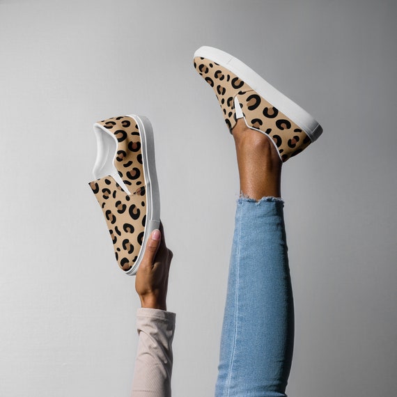 Leopard Print Canvas Slip-on Shoes: Women's Fashion Sneakers