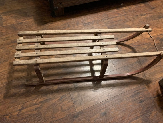 Vintage Davos Germina Wooden Sled Circa 1920s - Etsy