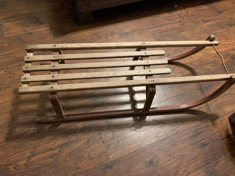 Vintage Davos Germina Wooden Sled Circa 1920s - Etsy