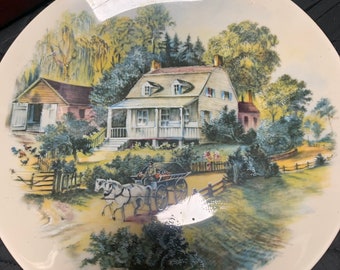 Vintage “America Homestead Summer” plate