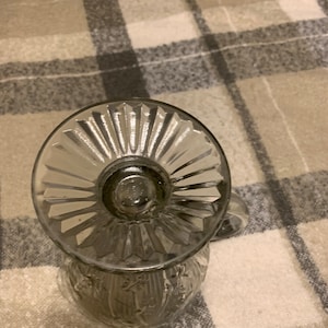 Vintage iris and herringbone pattern made by Jeanette glass company