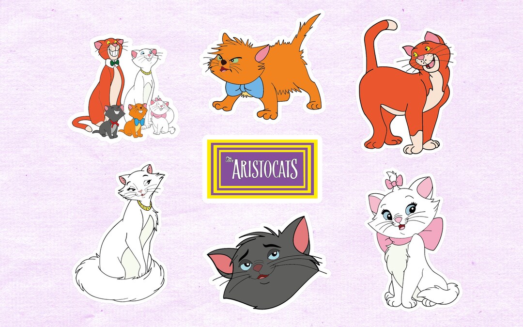 The Aristocats matte Character Stickers Planner Scrapbook - Etsy