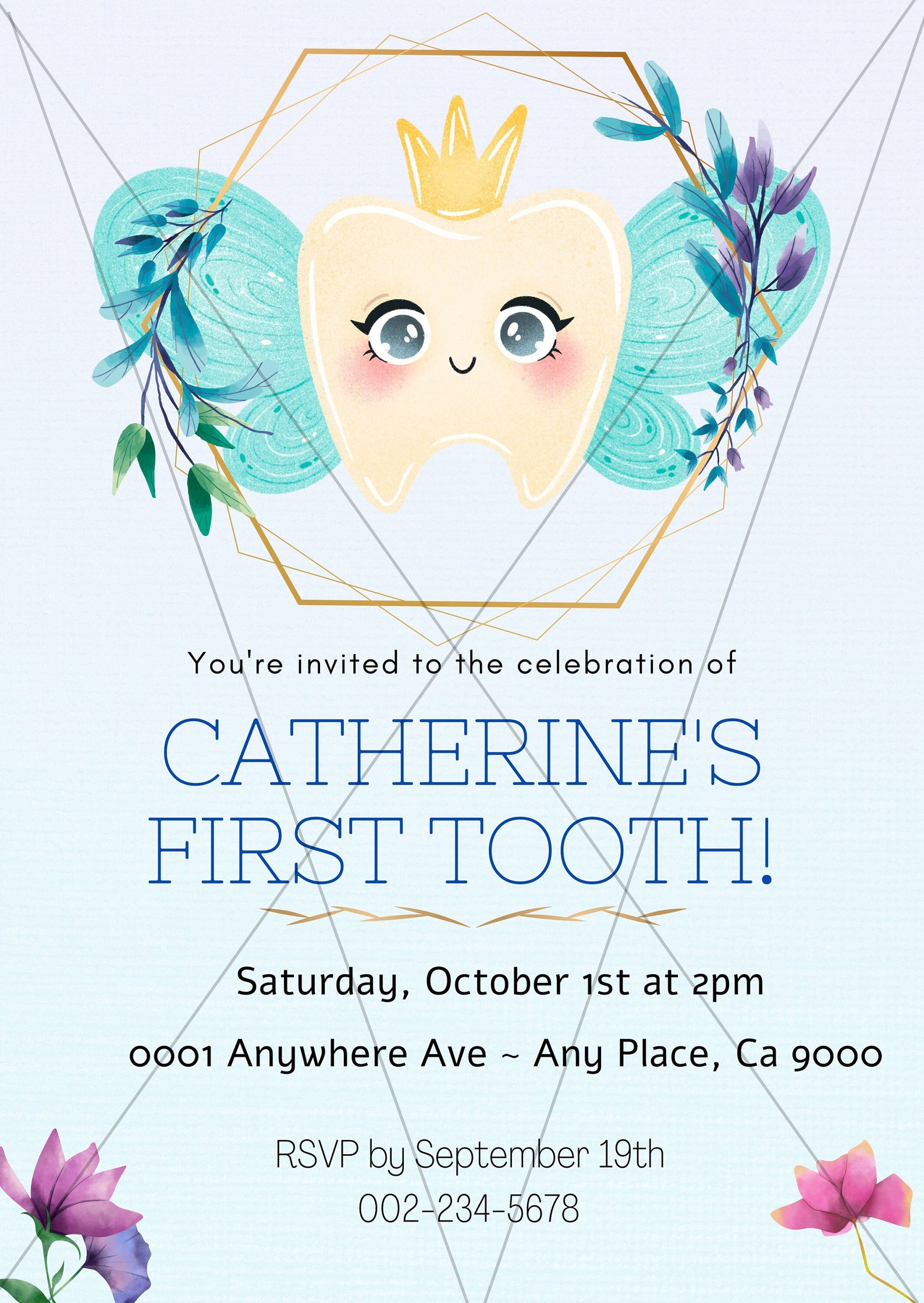 First Tooth - Armenian Atam Hatik Invitation Template Editable - Etsy