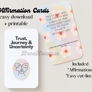 Tarjetas de afirmación, tarjetas flash de citas positivas, tarjetas de afirmaciones, autoestima, confianza, cuidado personal, decoración de oficina, amor propio, bricolaje manifiesto