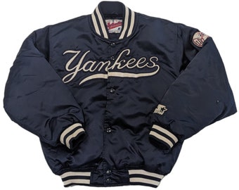 Vintage 90s STARTER New York Yankees Diamond Collection Jacket YOUTH Medium