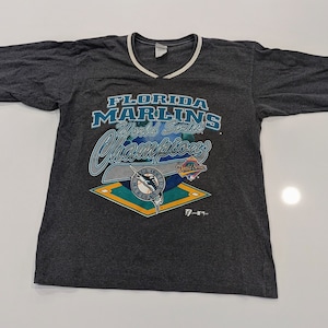 Vintage 1997 GTS Florida Marlins World Series Champions Camiseta Talla Niños 14/16
