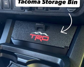 Storage Bin for Toyota Tacoma (2016–2023) – Lower Center Console Organizer with Hinged Lid for Charging Pad