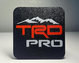 TRD Pro Mountain Hitch Cover for Toyota Tacoma - 4Runner - Tundra - Sequoia (Universal Fit To Any Year)