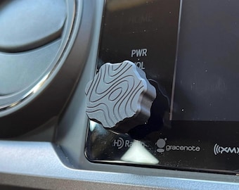 Set di manopole radio Toyota Tacoma Topography (2016-2019) in alluminio billet di terza generazione