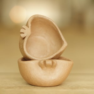 Mixe Clay Mezcal Copita de Corazón Set of 2 | Heart copitas | Copitas de Corazon | Heart Shot Cups