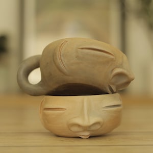 Zapotec Face Mug | Natural Tone
