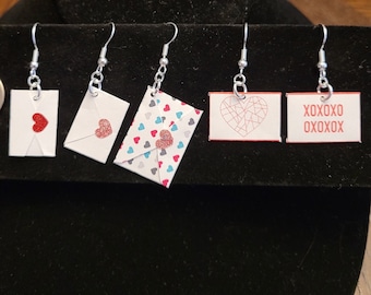 Valentine Love Letter Envelope Earrings