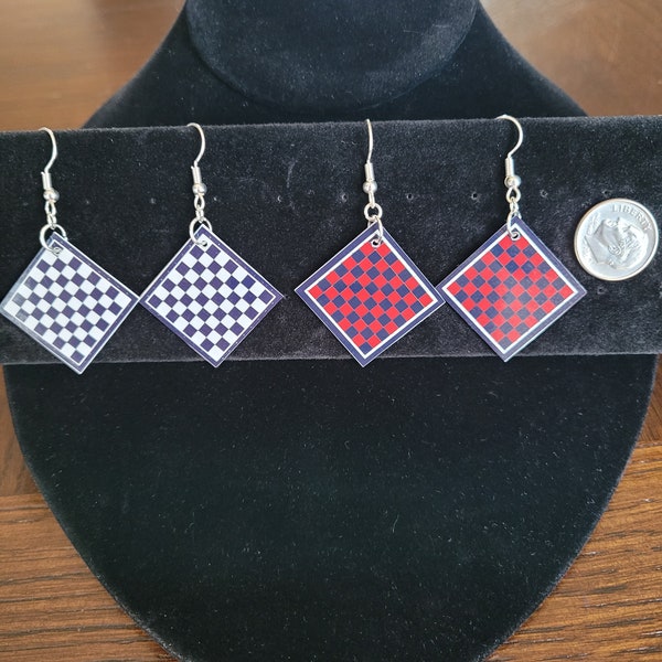 Chess/Checker Board Earrings