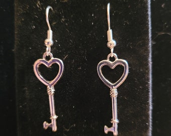 Pendientes de llave de corazón