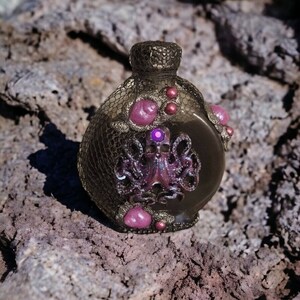 Octopus Ink Potion Bottle Cephalopod Ink Black and Purple Potion Bottle