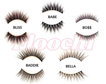 5no. Magnetic Lashes | Natural Look 3D 10D, Wispy, Cat Eye, Full, Dramatic Lashes 5 Pairs with Travel Case Easy to Wear FLOOCHI