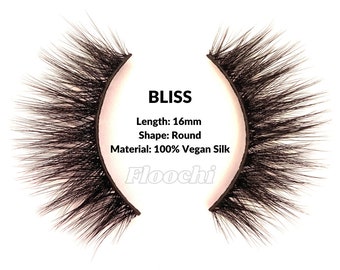 Magnetic Lashes | BLISS | 16mm Length Full Round | 100% High Quality Lash Vegan Silk