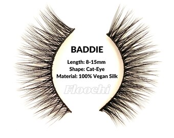 Magnetic Lashes | BADDIE | 8-15mm Length Cateye Style | 100% High Quality Lash Vegan Silk