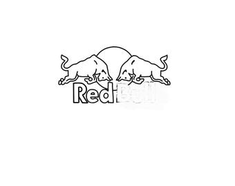 Logotipo inspirado en la bebida energética Red Bull (archivo SVG/archivo de corte) (descarga digital)