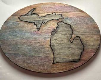 Michigan Wood Burn Sign/plaque