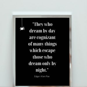 Minimalist Halloween Poster Printable Instant Download Edgar Allen Poe