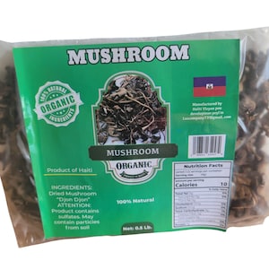 Dried Haitian Djondjon Mushroom – Organic Black Mushroom from Haiti | 100% Natural, Flavorful for Rice & Soup