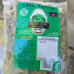 Lalo Peyim – Dried Jute Leaves from Haiti | Organic Lalo for Cooking | Haitian Food Ingredient.