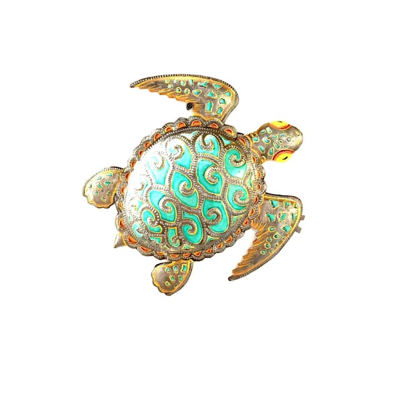 Medium Orilien Turtle- Turquoise - Etsy 日本