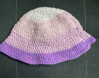 Shades of Purple Crochet Bucket Hat