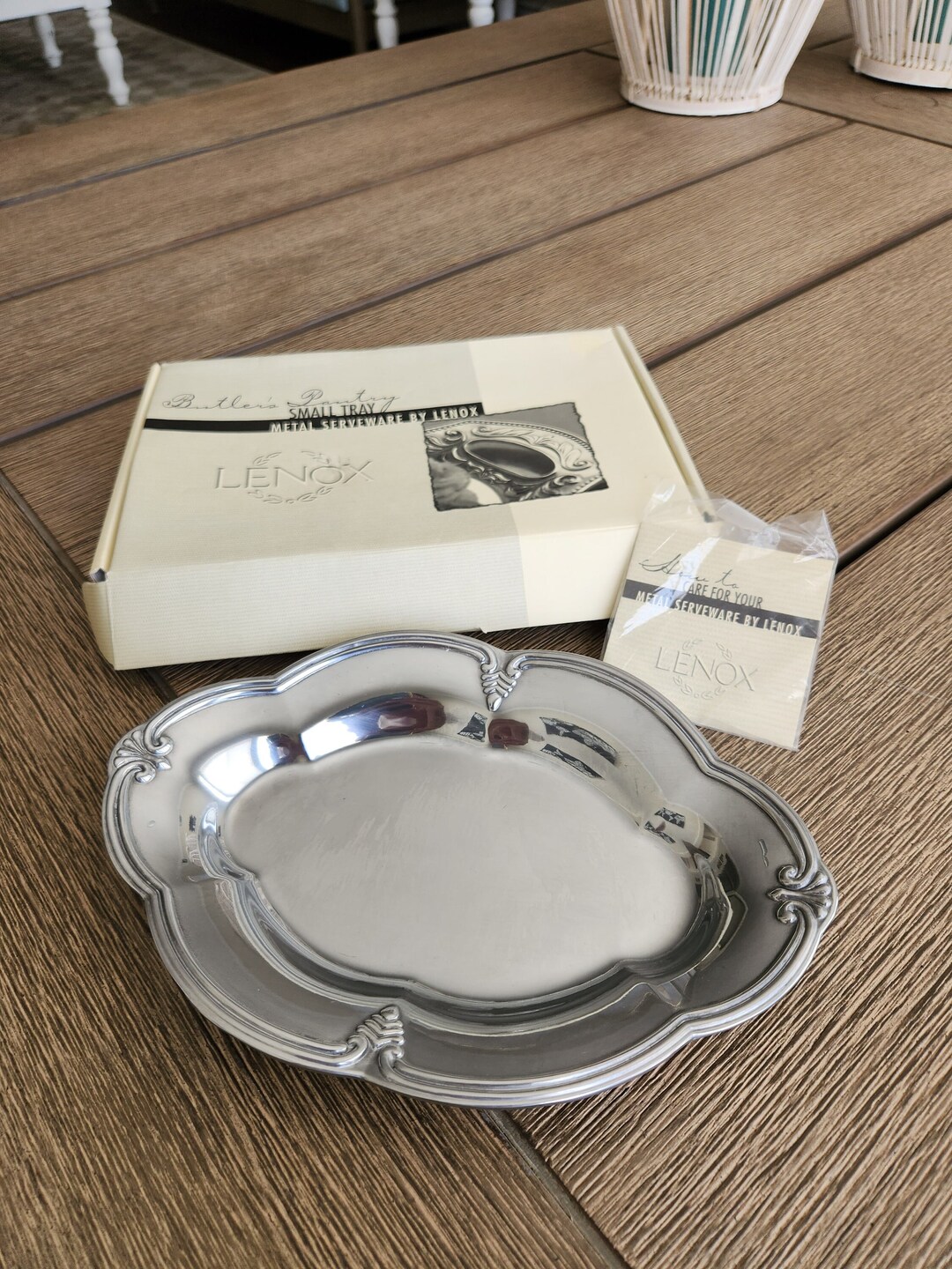 Lenox butlers Pantry 9 Stainless Steel Serving Tray Etsy